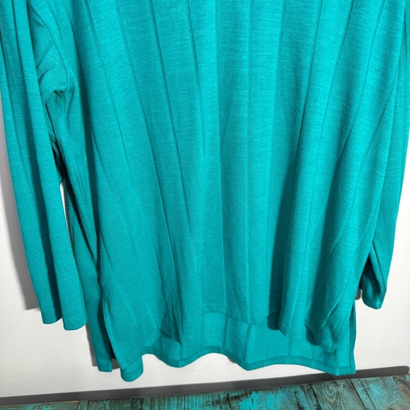 Pennington's Green Vneck Long Sleeve Lightweight Sweater Size 1x - Picture 4 of 9